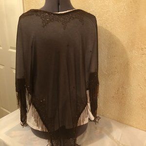 sheer cape overlay